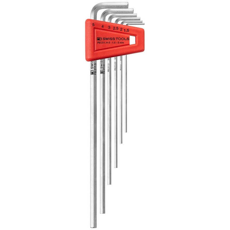 PB Swiss PB 211.H-5 Key L- Wrenches, long, set in a practical plastic holder
