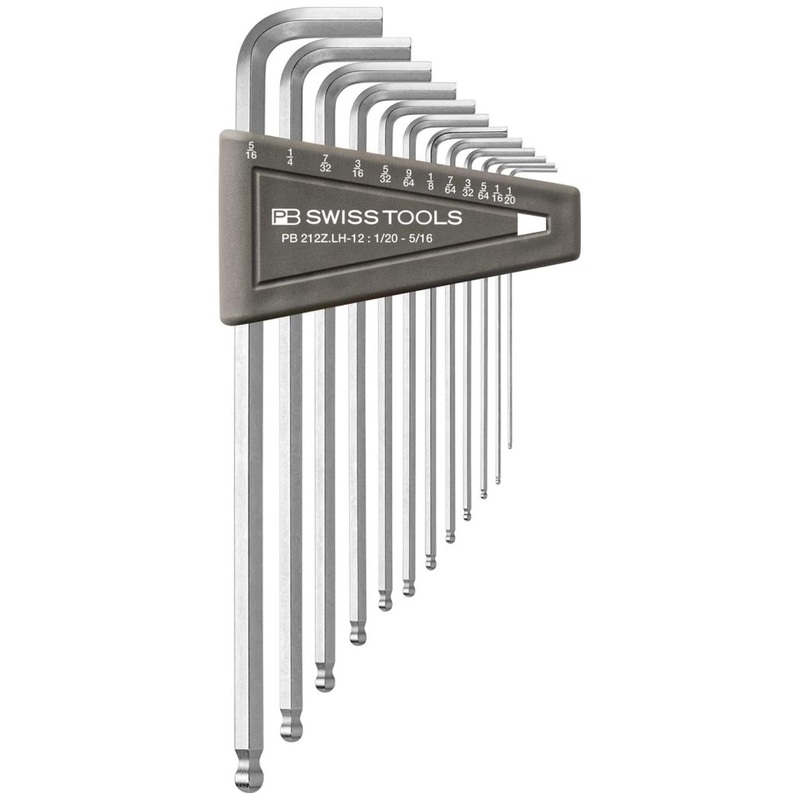 PB Swiss PB 212Z.LH-12 Key L- Wrenches, long, with ball point, set in a practical plastic holder