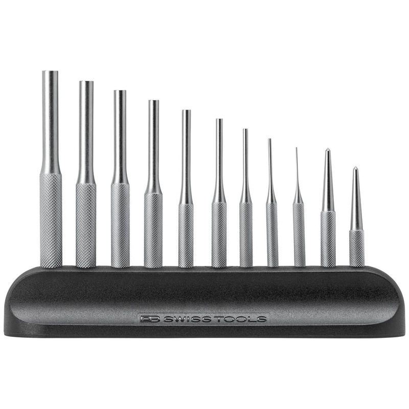 PB Swiss Tools PB 715.H Safety drift punch and pin punch, knurled, set 11-pieces