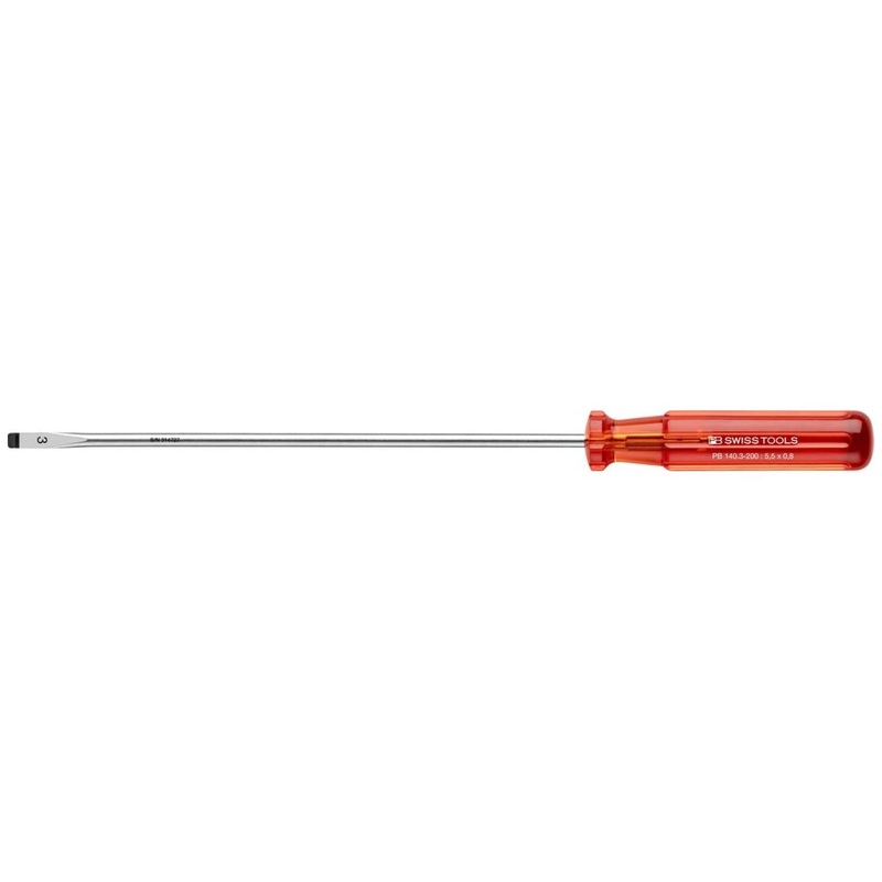PB Swiss Tools PB 140.3-200 Slotted Classic Screwdriver, 5.5mm x 200 mm