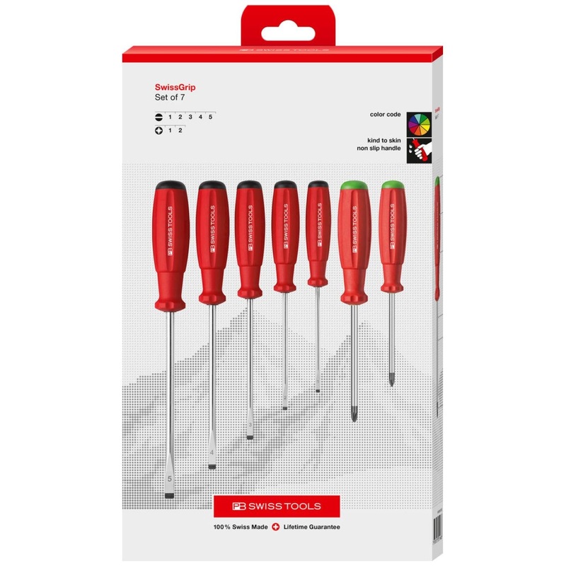 PB Swiss Tools PB 8250.P CBB Swissgrip screwdriver set slotted and pozidriv