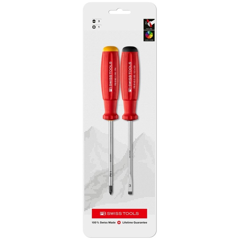 PB Swiss Tools PB 8261.CN SwissGrip Screwdriver Set, 2-Component, 2pcs