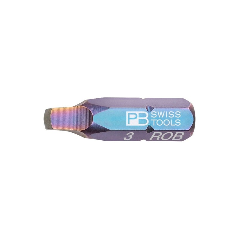 PB Swiss Tools PB C6.185/3 Square Drive Bit, Robertson, 3.4 mm, 25mm