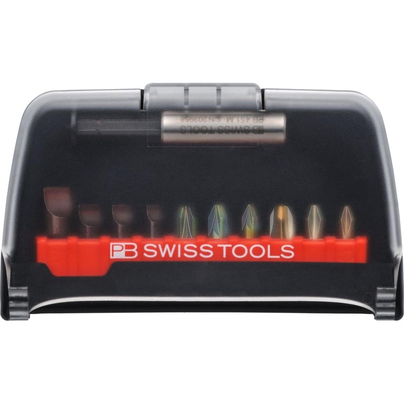 PB Swiss Tools PB C6.986 PrecisionBit, Design C 6.3 (1/4), Set in BitCase, with Belt-Clip