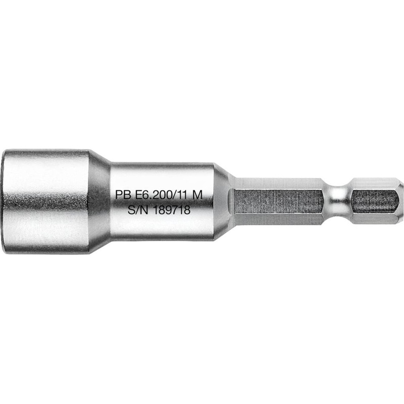 PB Swiss Tools PB E6.200/11 M Socket Wrench Bit, Design E 6.3 (1/4), with Magnet