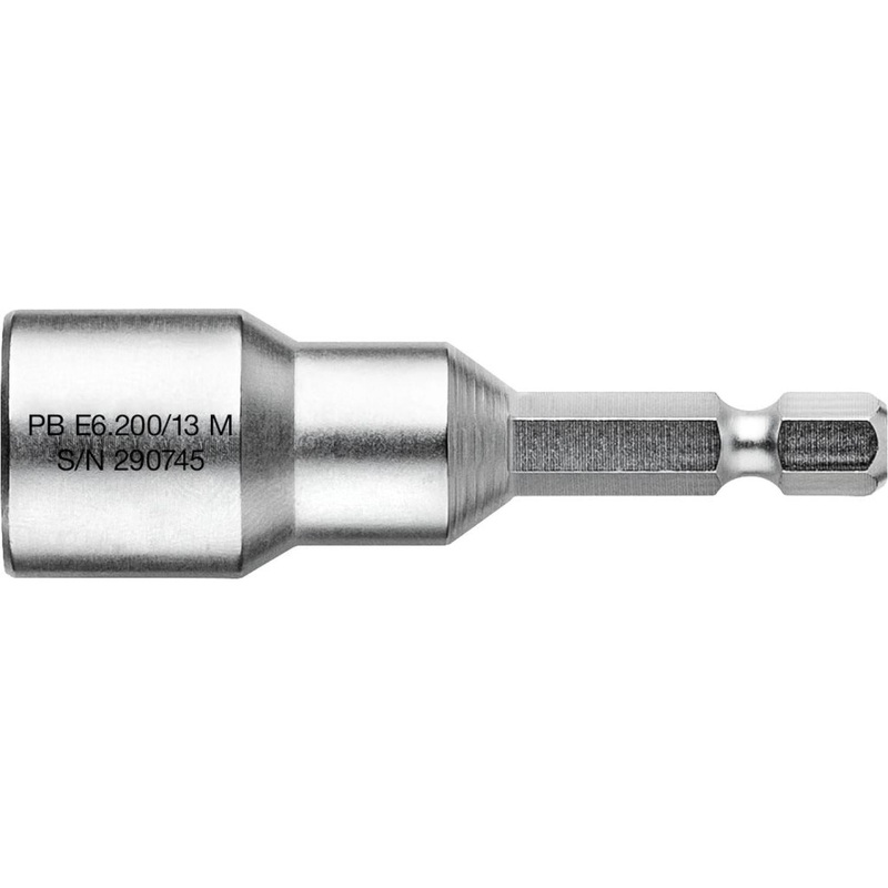PB Swiss Tools PB E6.200/13 M Socket Wrench Bit, Design E 6.3 (1/4), with Magnet