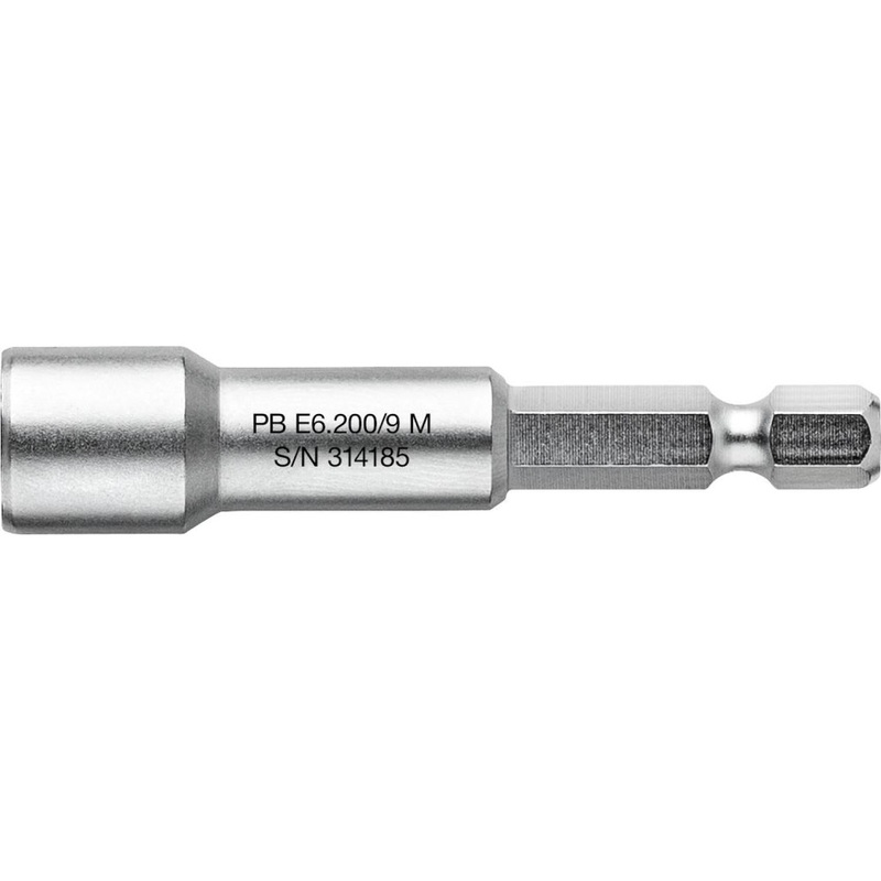 PB Swiss Tools PB E6.200/9 M Socket Wrench Bit, Design E 6.3 (1/4), with Magnet