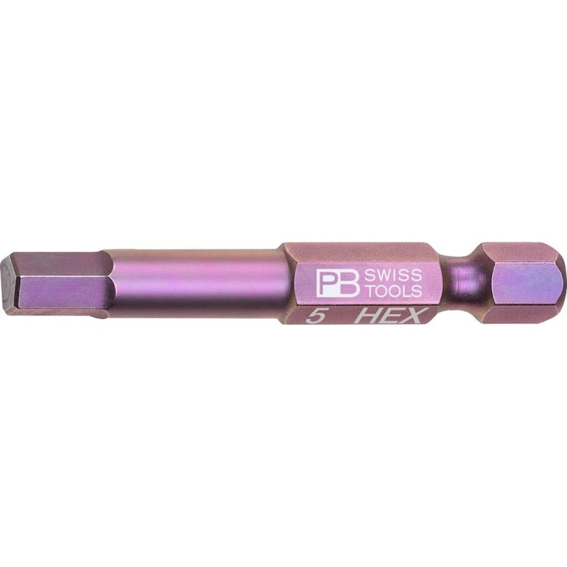 PB Swiss Tools PB E6.210/5 PrecisionBit for Hex Screws, Hex, 5 mm, 50mm