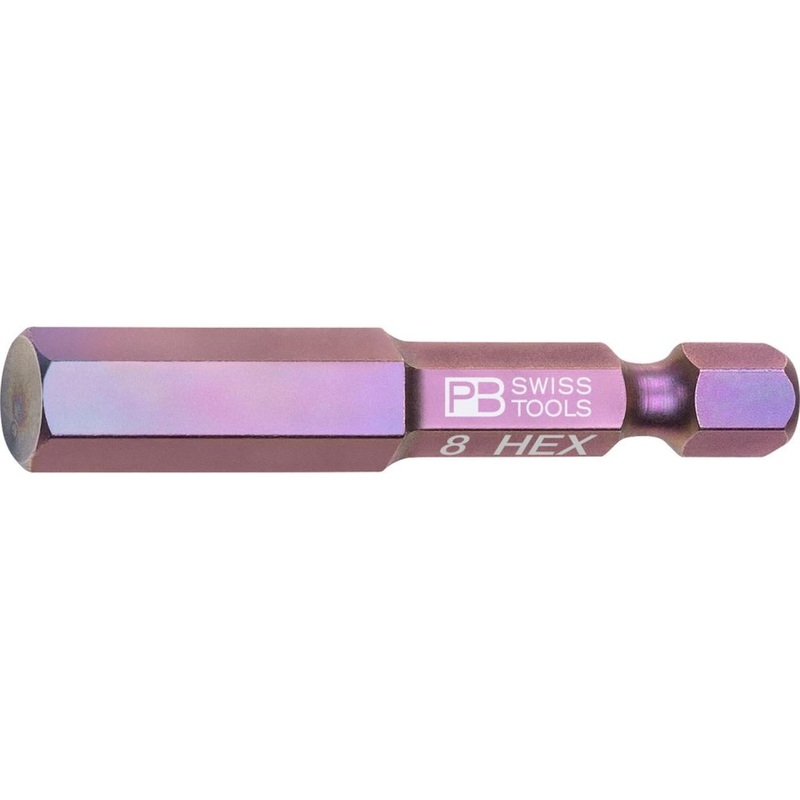 PB Swiss Tools PB E6.210/8 PrecisionBit for Hex Screws, Hex, 8 mm, 50mm