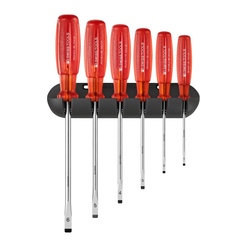 PB Swiss Tools PB 6240 Slotted Screwdriver Set 6 Pcs