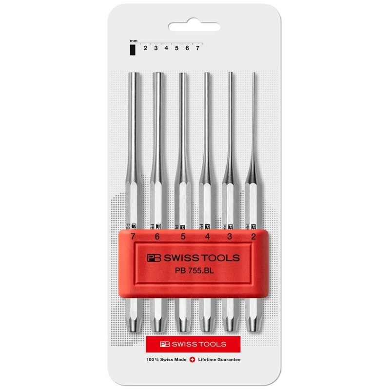 PB Swiss Tools PB 755.B CN Pin Punch Set Octagonal, 6 - Piece