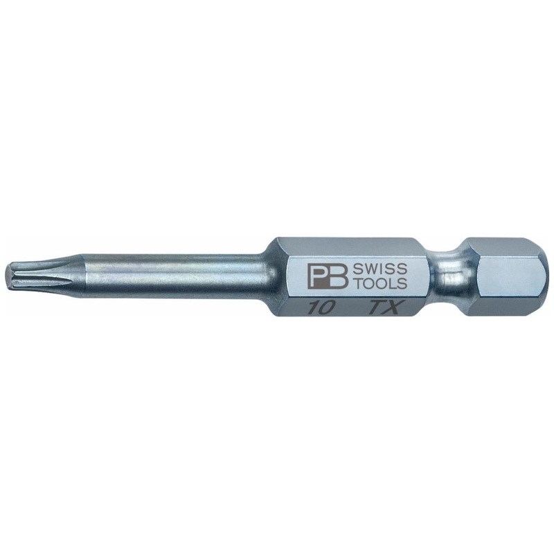 PB Swiss Tools PB E6.400/10-50 PrecisionBit, Design E6 1/4" Bits, TORX - T10