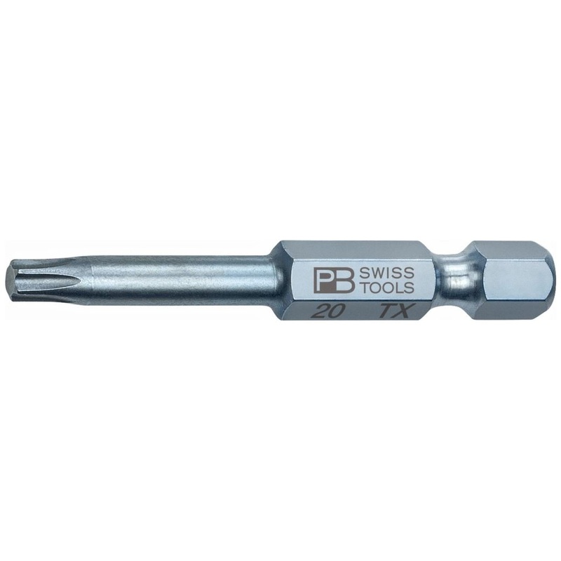 PB Swiss Tools PB E6.400/20-50 PrecisionBit, Design E6 1/4" Bits, TORX - T20