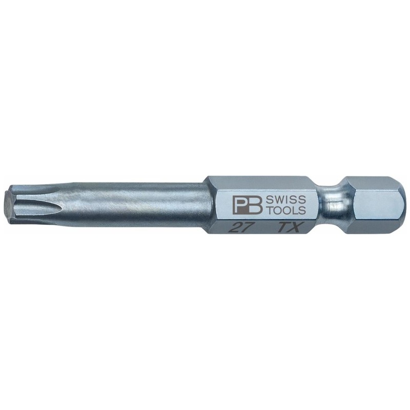 PB Swiss Tools PB E6.400/27-50 PrecisionBit, Design E6 1/4" Bits, TORX - T27