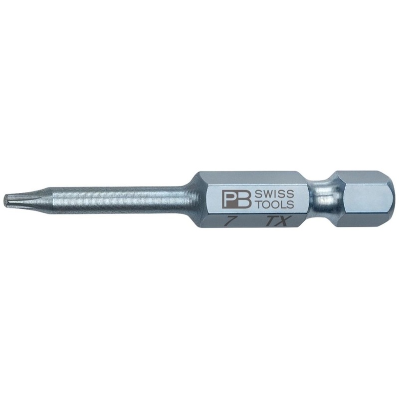 PB Swiss Tools PB E6.400/7-50 PrecisionBit, Design E6 1/4" Bits, TORX - T7