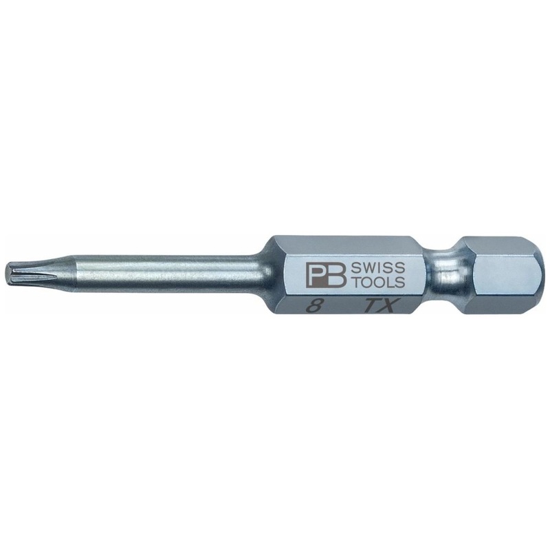PB Swiss Tools PB E6.400/8-50 PrecisionBit, Design E6 1/4" Bits, TORX - T8