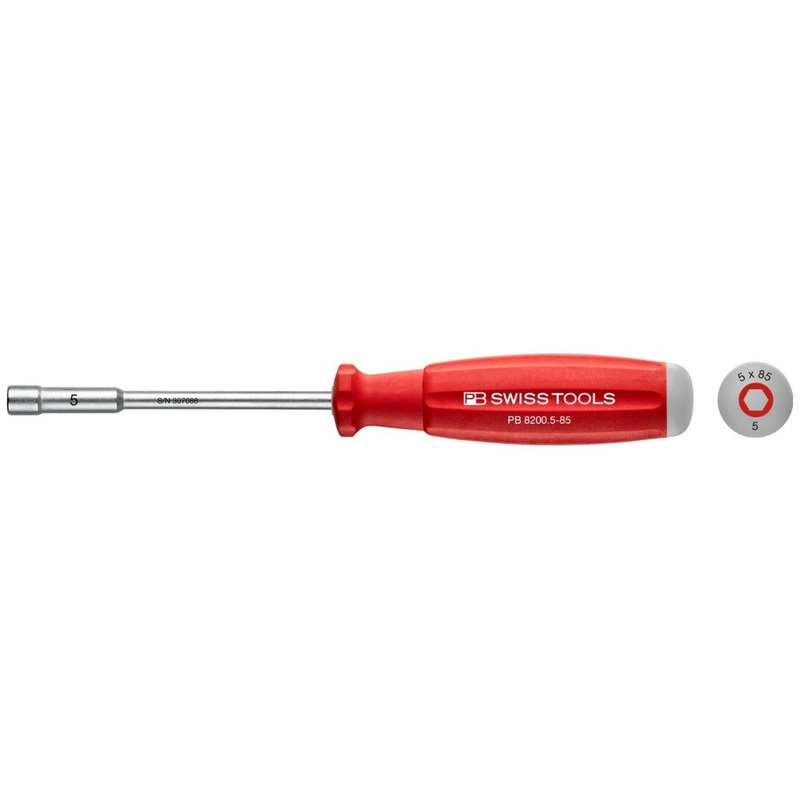 PB Swiss PB 8200.5-85 Swiss Grip Socket Screwdrivers, Hex - 5 mm