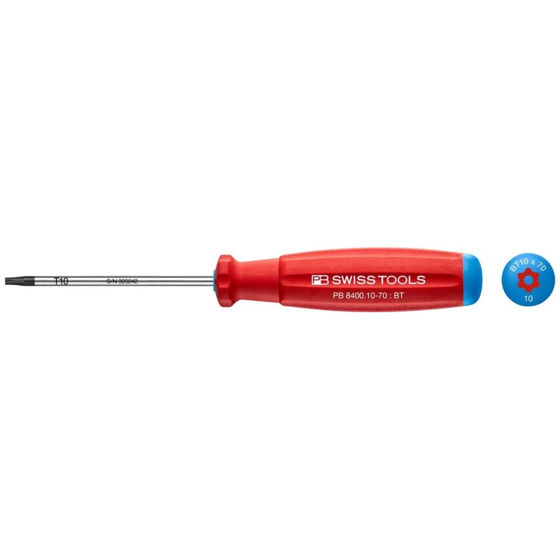PB Swiss  PB 8400.B 10-70 * TORX Screwdriver Swiss Grip, T10, 70 mm
