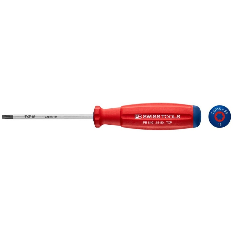 PB Swiss PB 8401.15-80 TORX Plus Screwdriver, Swiss Grip, IP15, 80 mm
