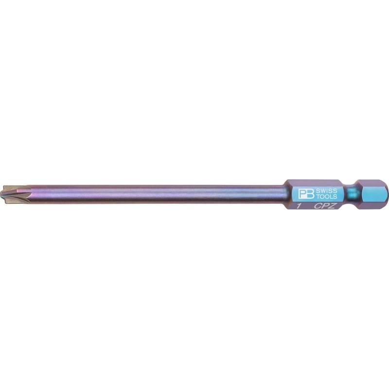 PB Swiss PB E6L.180/1 PrecisionBit, For Combination Screws Pozidriv/Slotted, PZ1, 95 mm