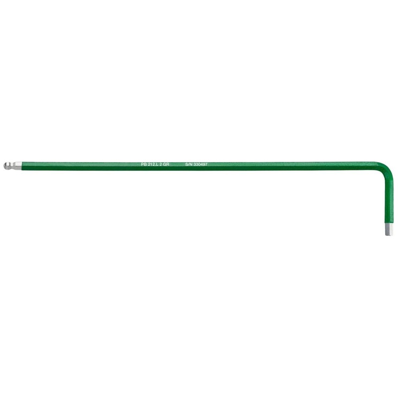 PB Swiss Tools PB 212.L 2 GR Hex Rainbow L-Key Long 2 mm, 90 mm