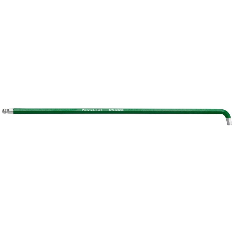 PB Swiss Tools PB 2212.L 2 GR Rainbow Key L-Wrenches Long, With Ball Point, 2 mm