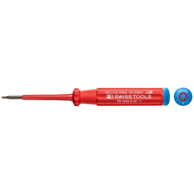 PB Swiss Tools PB 5400.6-60 Classic VDE screwdriver, TORX , Size 6
