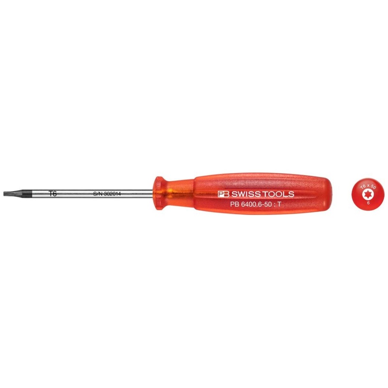 PB Swiss Tools PB 6400.6-50 TORX Multicraft Screwdrivers T6 D.3 mm