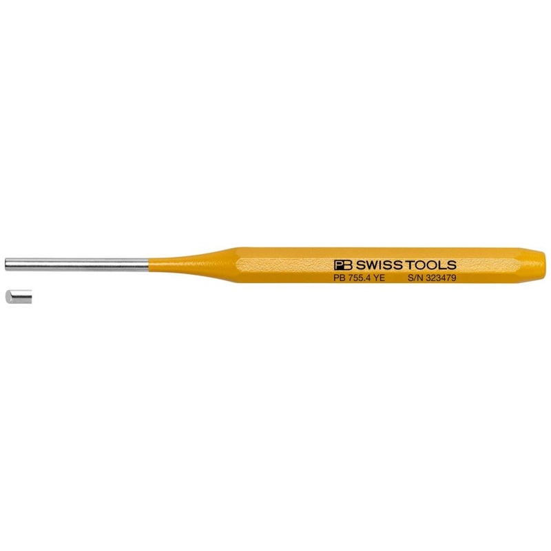 PB Swiss Tools PB 755.4 YE Rainbow Parallel Pin Punch, 4 mm