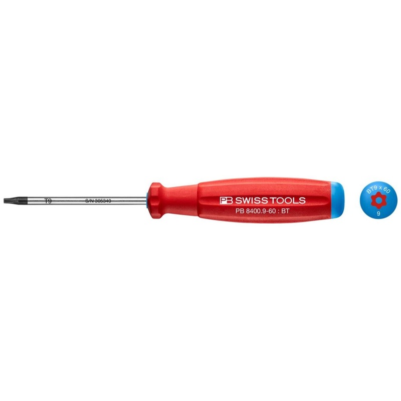 PB Swiss Tools PB 8400.B 9-60 * SwissGrip Screwdriver, TORX With Bore Hole, Size T9