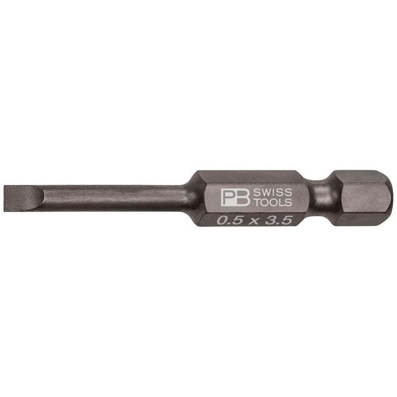 PB Swiss PB E6.100/1 PrecisionBits For Slotted Screws, L- 50 mm