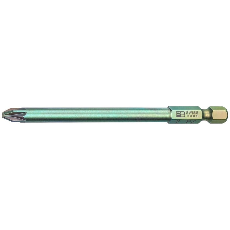 PB Swiss PB E6L.192/2 Long Blade Precision Bits For PoziDriv Screws, S - PZ2