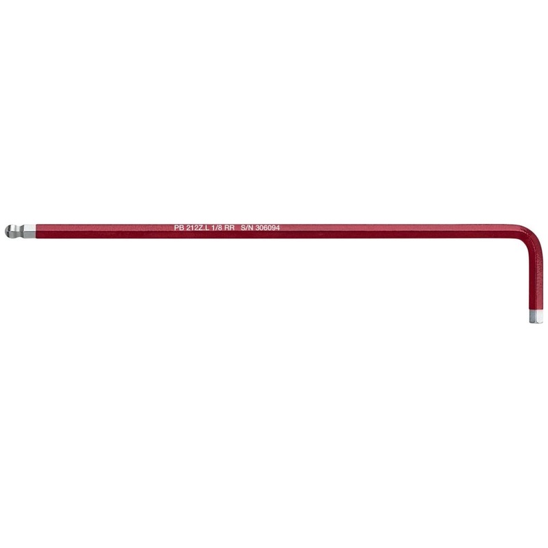 PB Swiss Tools PB 212Z.L 1/8 RR RainBow key L-wrenches, long, with ball point, 1/8 Inch