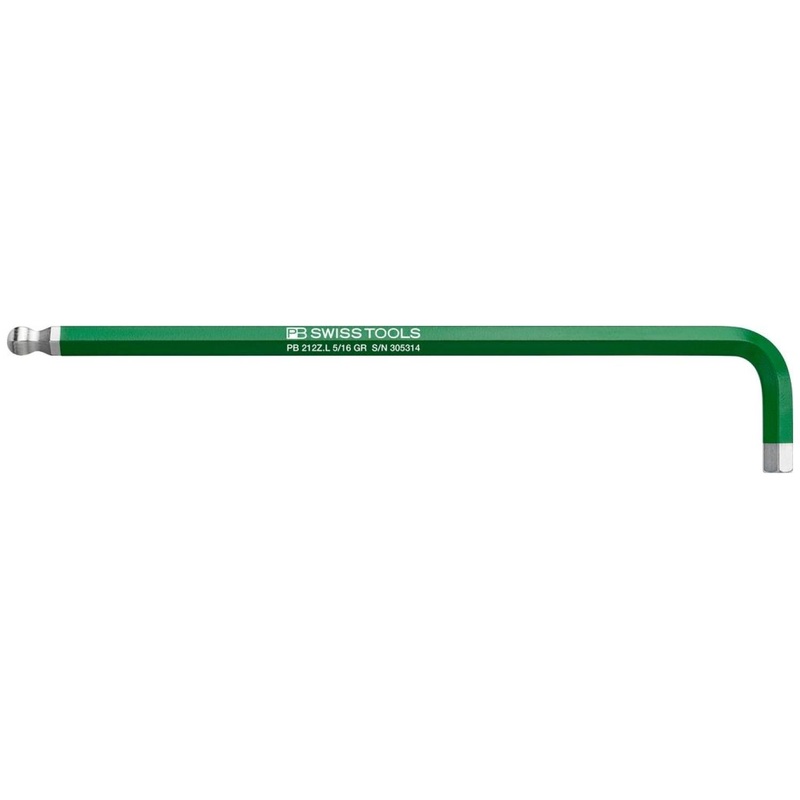 PB Swiss Tools PB 212Z.L 5/16 GR RainBow key L-wrenches, long, with ball point, 5/16 Inch