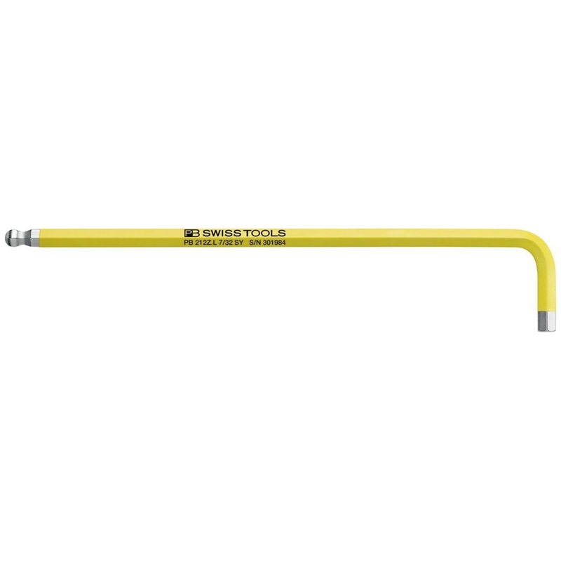 PB Swiss Tools PB 212Z.L 7/32 SY RainBow key L-wrenches, long, with ball point, 7/32 Inch