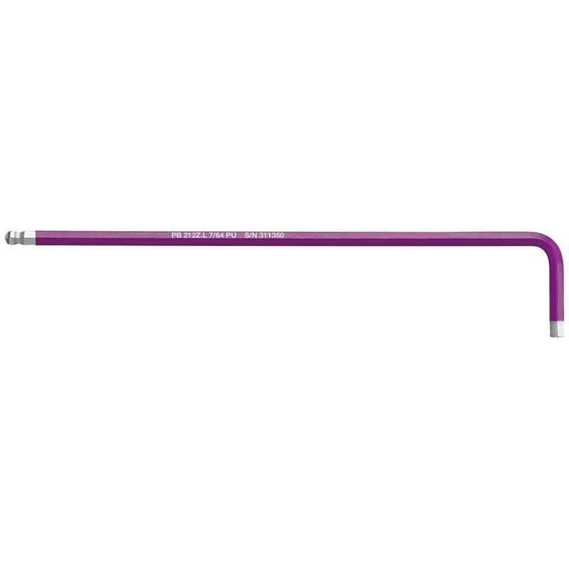 PB Swiss Tools PB 212Z.L 7/64 PU RainBow key L-wrenches, long, with ball point, 7/64 Inch