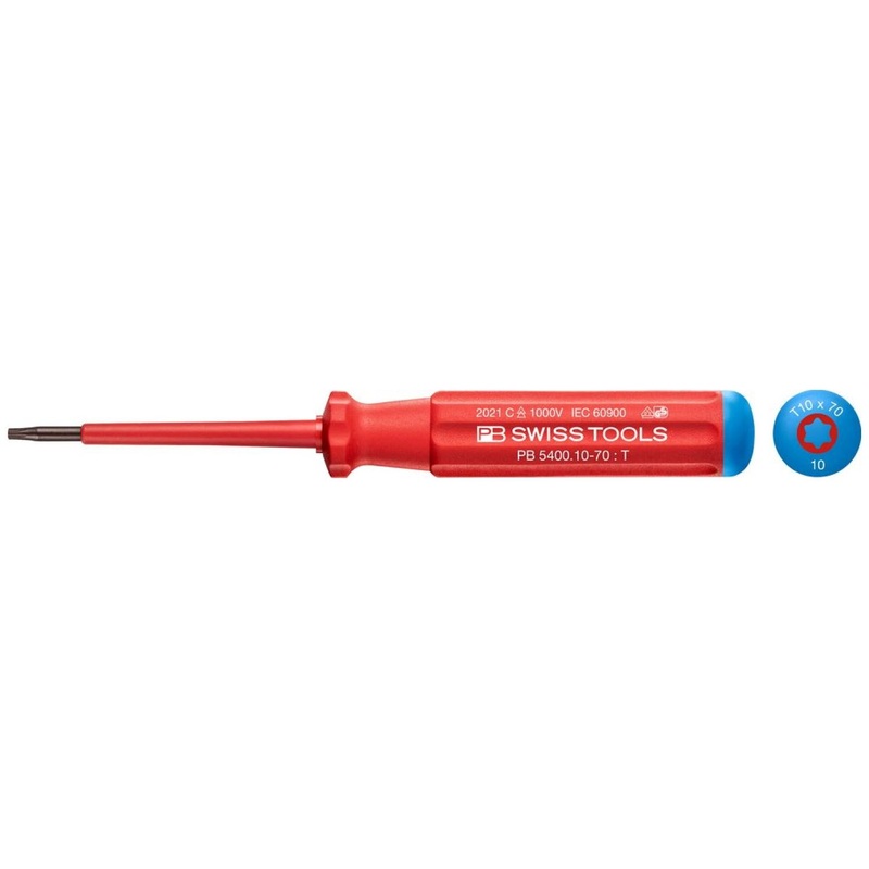 PB Swiss Tools PB 5400.10-70 Classic VDE screwdriver, TORX , Size 10