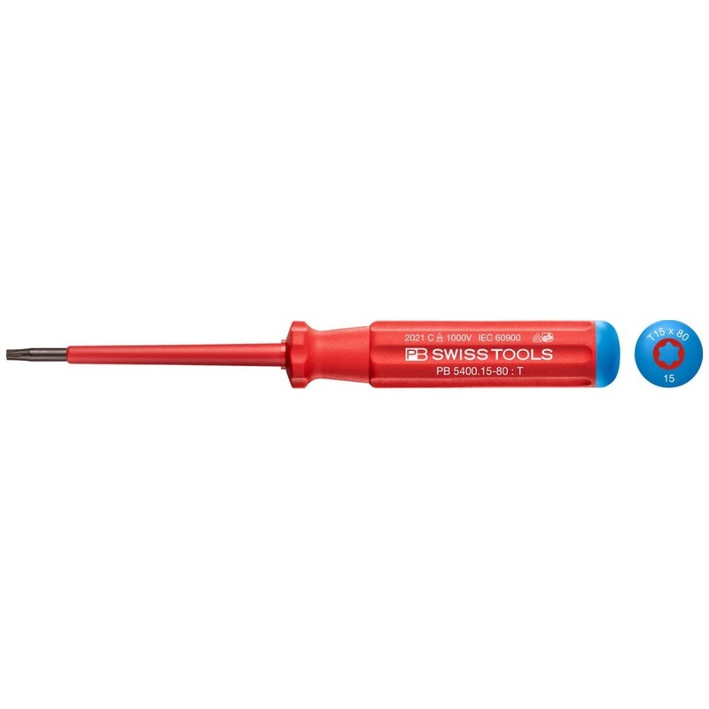 PB Swiss Tools PB 5400.15-80 Classic VDE screwdriver, TORX , Size 15