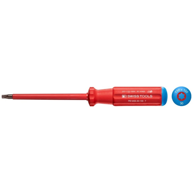 PB Swiss Tools PB 5400.30-130 Classic VDE screwdriver, TORX , Size 30