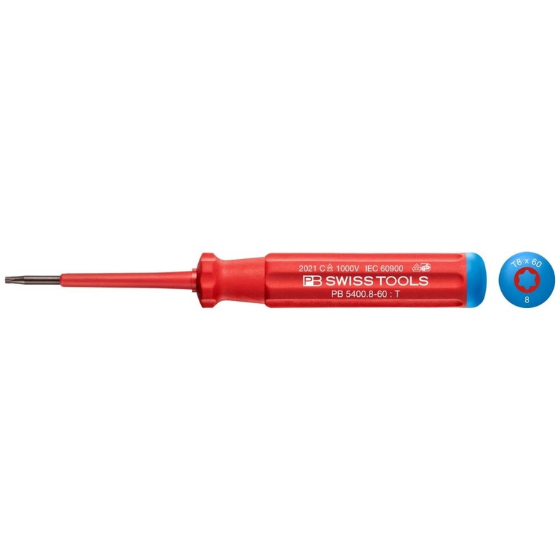 PB Swiss Tools PB 5400.8-60 Classic VDE screwdriver, TORX , Size 8
