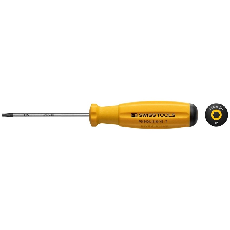 PB Swiss Tools PB 8400.15-80 YE SwissGrip Screwdrivers, TORX