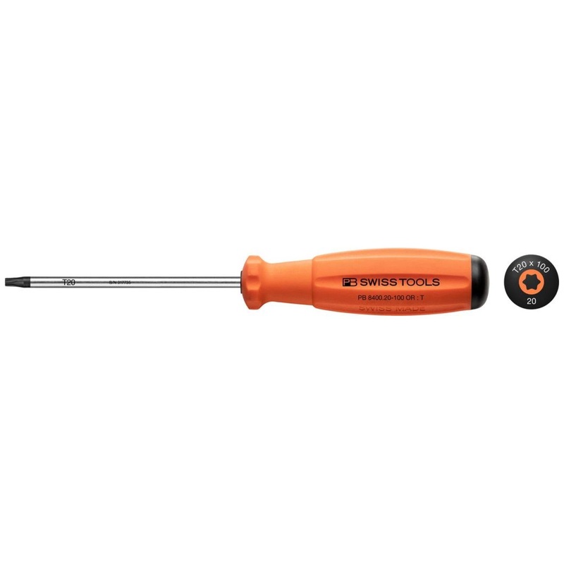 PB Swiss Tools PB 8400.20-100 OR SwissGrip Screwdrivers, TORX, T20 x 100mm