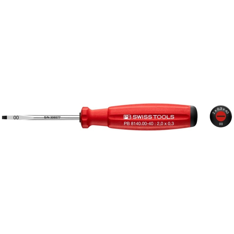 PB Swiss PB 8140.00-40 Screwdriver Slotted with Swiss Grip Handle, L - 100 mm