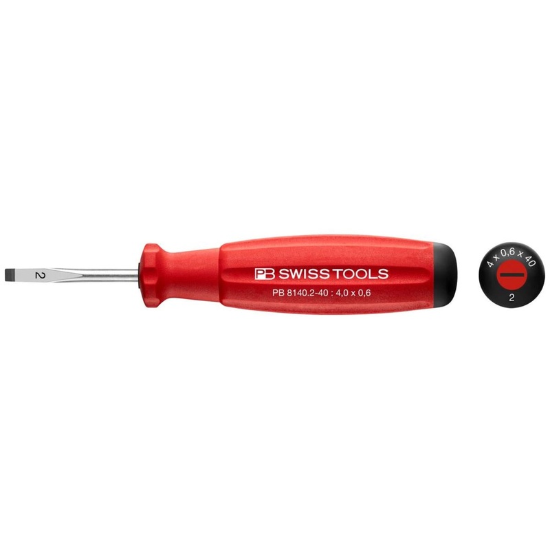 PB Swiss PB 8140.2-40 Screwdriver Slotted with SwissGrip Handle, L - 135 mm