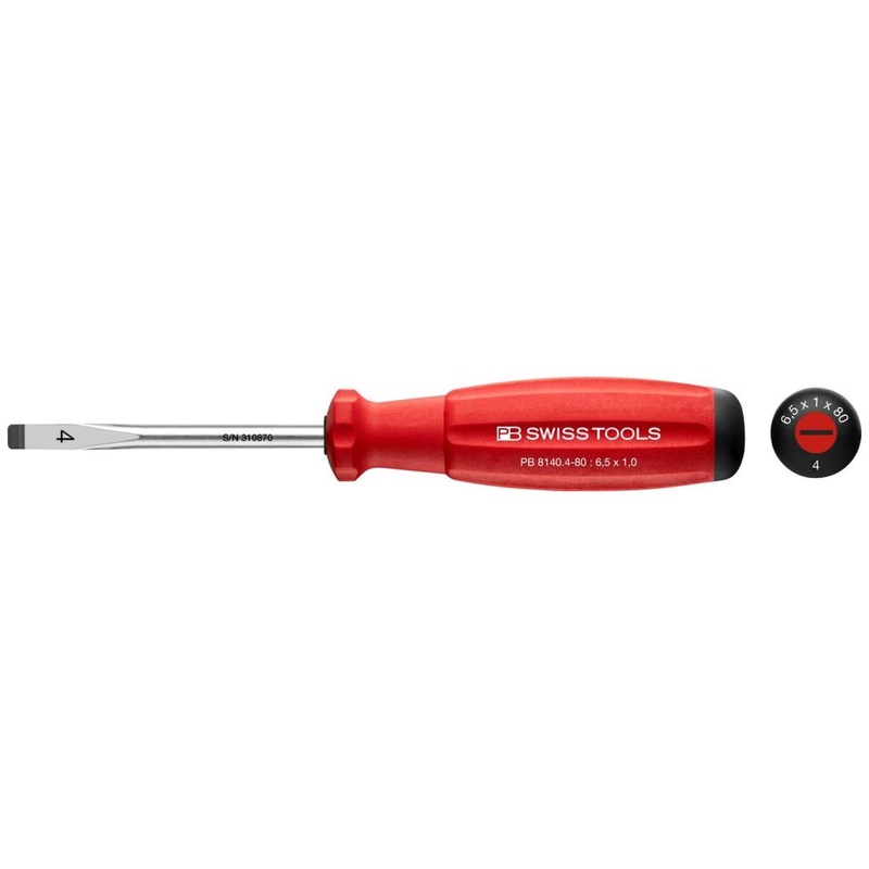PB Swiss PB 8140.4-80 Swiss Grip Screwdrivers For Slotted Screws, L - 185 mm