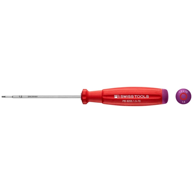 PB Swiss PB 8205.1,5-70 Hex Screwdriver, Swiss Grip, 1,5 mm, L - 147 mm