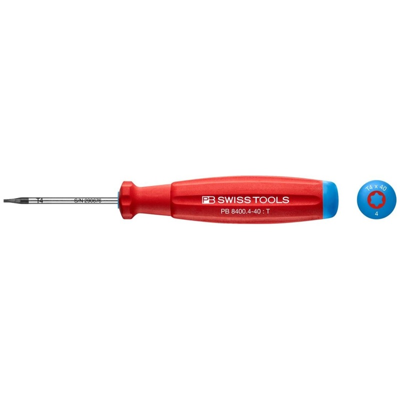 PB Swiss PB 8400.4-40 Screwdriver TORX with Swiss Grip Handle T4 x 40 mm