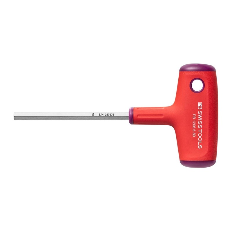 PB Swiss Tools PB 1206.5-80 Cross-Handle Screwdrivers, Hex 5 mm, 55 mm
