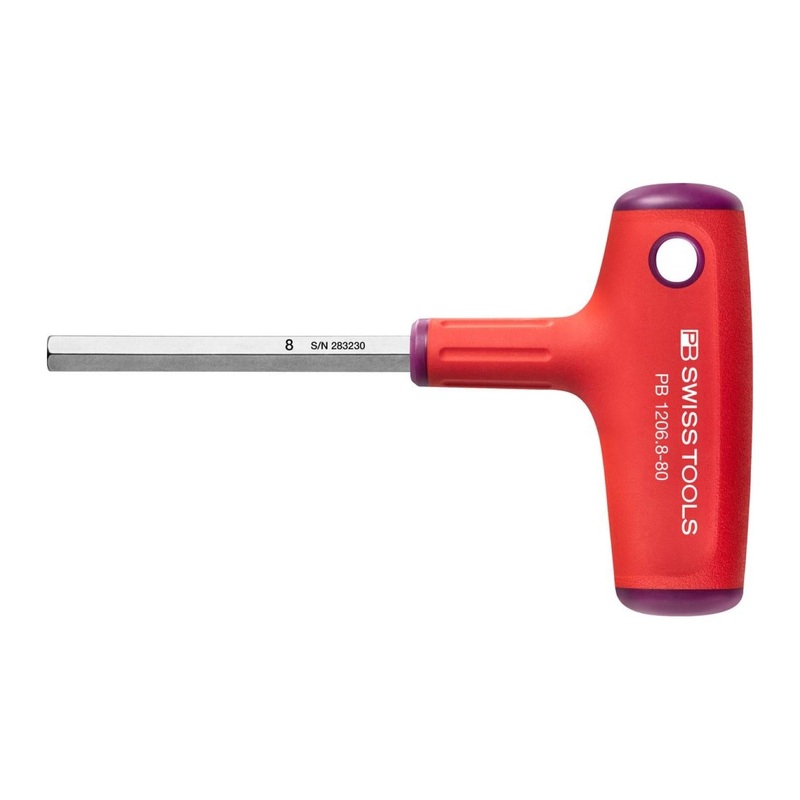 PB Swiss Tools PB 1206.8-80 Cross-Handle Screwdrivers, Hex 8 mm, 50 mm