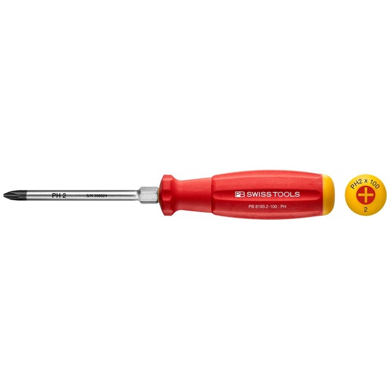 PB Swiss Tools PB 8193.2-100 Philips, SwissGrip Screwdrivers, 7 x 100mm